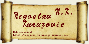 Negoslav Kuruzović vizit kartica